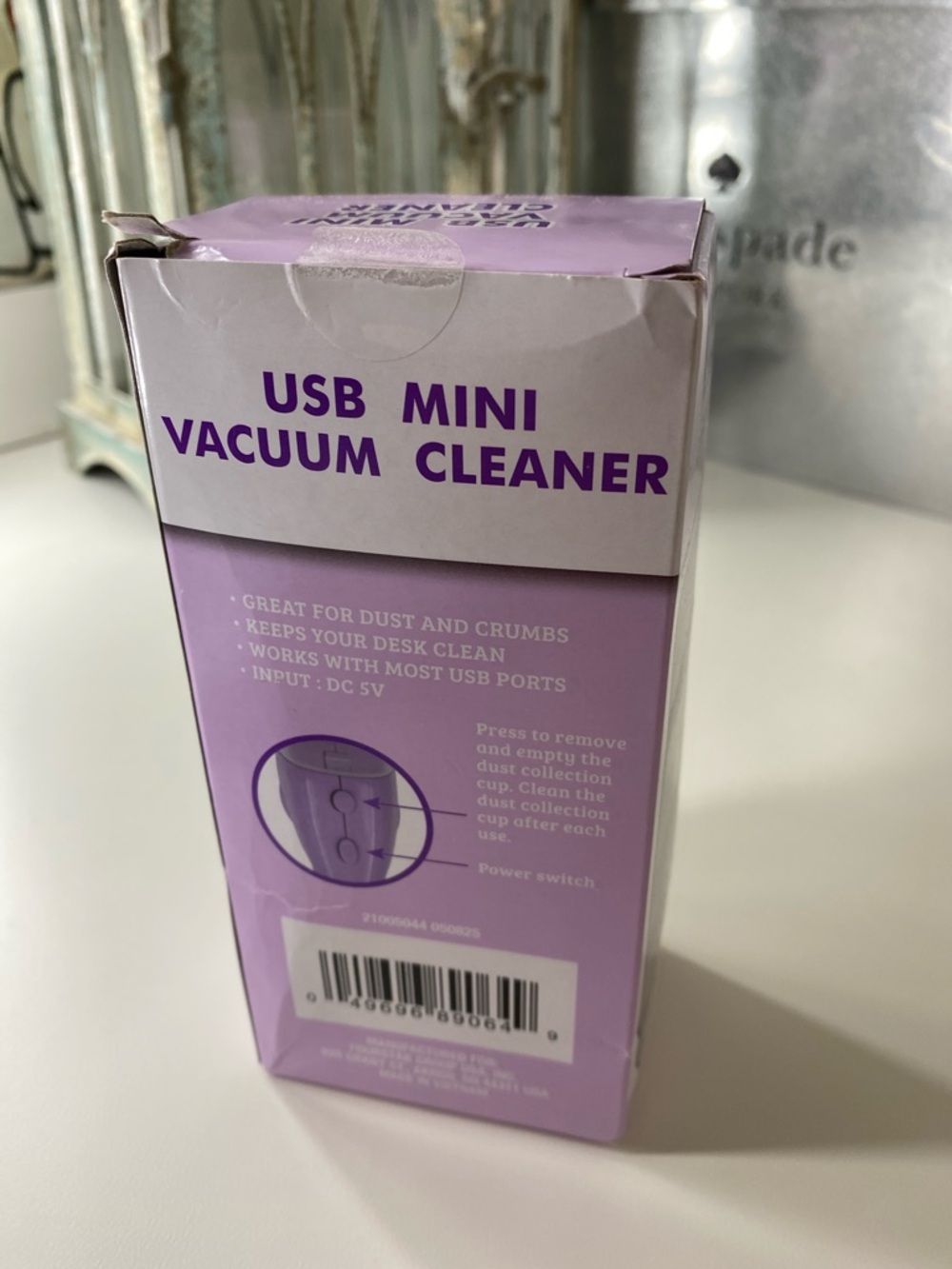 USB Mini Vacuum Cleaner - Purple - Picture 2 of 2